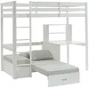 Vente-unique - GOLIATH Bett Holz, PlatteHolz, Platte Weiß - B 96,8 cm x H 178,8 cm x L 207,8 cm Bild 5
