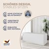 CASARIA® Faltbarer Sitztruhe mit Stauraum Kunstleder Weiß XL Bild 3