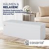 CASARIA® Faltbarer Sitztruhe mit Stauraum Kunstleder Weiß XL Bild 2