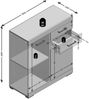 FMD Möbel - BRISTOL 2 - Kommode m. 2 Türen u. 2 SK - melaminharzbeschichtete Spanplatte - Eiche Nb - 80 x 89,9 x 34,9cm Bild 5
