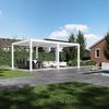 Weide E-Deluxe Plus elektrische Pergola Voll-Aluminium 4x6m mit Lamellendach weiß Bild 4