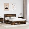 vidaXL Bettrahmen Geräucherte Eiche 140 x 200 cm Holzwerkstoff 3408757 Bild 3