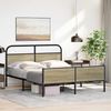 vidaXL Metallbett ohne Matratze Sonoma-Eiche 150x200 cm 3318693 Bild 4