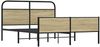 vidaXL Metallbett ohne Matratze Sonoma-Eiche 150x200 cm 3318693 Bild 3