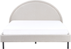 Bett mit Lattenrost Stoff MARGUT 160 x 200 cm Hellbeige Bild 4