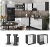 Eckunterschrank R-Line Weiß Hochglanz 86 cm ohne Arbeitsplatte Vicco Bild 5