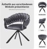Merax Esszimmerstuhl(Set, 6 St), 6er Set, Samtstoff, Schminkstuhl, einfacher moderner Stuhl, ergonomischer Stuhl, verstellbares Fußdesign, klauenförmige Metallbeine, grau Bild 3