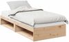 vidaXL Tagesbett mit Matratze 80x200 cm Massivholz Kiefer 3324598 Bild 2