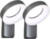 2er-Set Auffällige Wandleuchten ASTI, anthrazit, 18W HP-LED, 1400 Lumen, 5000K Bild 2