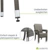 Juskys Polyrattan Gartenstühle Yoro 8er Set - mit Armlehnen & Rückenlehne - 8 Stühle stapelbar - Rattan Stuhl Garten - Stapelstuhl Grau-meliert Bild 4
