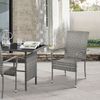 Juskys Polyrattan Gartenstühle Yoro 8er Set - mit Armlehnen & Rückenlehne - 8 Stühle stapelbar - Rattan Stuhl Garten - Stapelstuhl Grau-meliert Bild 1