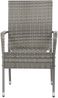 Juskys Polyrattan Gartenstühle Yoro 8er Set - mit Armlehnen & Rückenlehne - 8 Stühle stapelbar - Rattan Stuhl Garten - Stapelstuhl Grau-meliert Bild 5