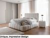 MEBLINI Polsterbett 140x200 mit Lattenrost ohne Matratze - CARLOS - Weiß Milch Boucle - Bubble Bett - Cloud Bett - Marshmallow Bed - Kopfteil Bett mit Stauraum Bild 2