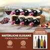 Weinregal für 6 Flaschen, Flaschenregal aus Akazienholz, 38 x 12,5 x 16 cm Bild 2