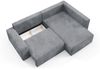 Ecksofa mit Schlaffunktion NATALIA XL in Stoff Tilia Grau Ottomane Rechts Bild 4