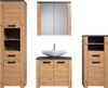 Home affaire Badezimmer-Set Ambres, (4-St), Badmöbel in matter Echtholzoptik - Maße (B/T/H) 215/35/196 cm Bild 4