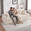 4-Sitzer Schlafsofa B 273 x T 98 x H 87 cm aus Cordstoff in Beige, frei kombinierbar Bild 5