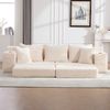 4-Sitzer Schlafsofa B 273 x T 98 x H 87 cm aus Cordstoff in Beige, frei kombinierbar Bild 3