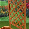 Spalier mit Blumenkasten Rankgitter Rosengitter Rankhilfe Rankkasten Rosen braun Bild 5