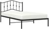 vidaXL Bettgestell mit Kopfteil Metall Schwarz 107x203 cm 373785 Bild 3