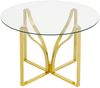 Couchtisch rund, Glasplatte, Gestell goldfarben, Ø 80 cm, Höhe 44 cm Bild 2