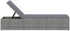vidaXL Sonnenliege mit Auflage und Teetisch Poly Rattan Grau 46227 Bild 3