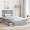 vidaXL Bettrahmen mit Kopfteil Graues Sonoma 90 x 190 cm Holzwerkstoff 3412842 Bild 3
