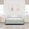 vidaXL Boxspringbett mit Matratze Hellgrau 140 x 200 cm Stoff 3398695 Bild 3