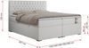 Boxspringbett mit 2 Bettkästen, Matratze und Topper - PERA - 120x200cm - Weiß Kunstleder - H3 Bild 5
