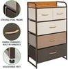mDesign Kommode Schubladenschrank Aufbewahrung Metall Stoff Mehrfarbig Braun Bild 5