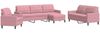 vidaXL 4-tlg. Sofagarnitur mit Kissen Rosa Samt 3278444 Bild 2