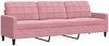 vidaXL 4-tlg. Sofagarnitur mit Kissen Rosa Samt 3278444 Bild 4