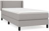 vidaXL Boxspringbett mit Matratze Hellgrau 90x190 cm Stoff 3129593 Bild 2