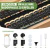 BBWL Pfefferstreuer Gewürzgläser Set eckig 120 ml mit Zubehör, 12er, 24er oder 36er Set, (36-tlg), luftdichte Gewürzdosen aus Glas mit Etiketten für Schubladen&Organizer Bild 3