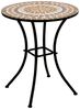 DEGAMO Bistrotisch LUCCA, 60cm rund, Stahl schwarz, Mosaik terracottafarben Bild 5