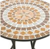 DEGAMO Bistrotisch LUCCA, 60cm rund, Stahl schwarz, Mosaik terracottafarben Bild 2