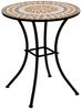 DEGAMO Bistrotisch LUCCA, 60cm rund, Stahl schwarz, Mosaik terracottafarben Bild 4