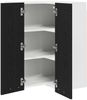 vidaXL Hängeschrank Schwarze Eiche und Weiß 57 x 57 x 80 cm 884291 Bild 5