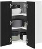 vidaXL Hängeschrank Schwarze Eiche und Weiß 57 x 57 x 80 cm 884291 Bild 3