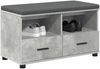 vidaXL Flurbank mit Kissen mit Schubladen Betongrau 80 x 38 x 46 cm 891459 Bild 3