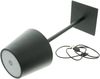 Dekoleidenschaft USB-Tischleuchte "Black" LED Tischlampe aus Metall, mattschwarz, kabellos, Outdoor, Lampe dimmbar, über USB aufladbar, Camping Garten Balkon Leuchte Bild 3