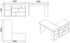 Dmora Schreibtisch Altin, Mehrzweckschreibtisch, Bürotisch für PC, Eckschreibtisch, 129x120h72 cm, Weiß Bild 3