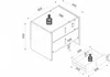 Vente-unique - CADEBA Bedside table Holz, Platte Weiß - B 40 cm x H 45 cm x L 55 cm Bild 4
