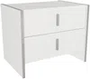 Vente-unique - CADEBA Bedside table Holz, Platte Weiß - B 40 cm x H 45 cm x L 55 cm Bild 1