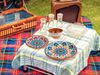 Campinggeschirr, Melamin Ess-Geschirr Set für 4 Personen, mediterranes Design Bild 3