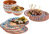 Campinggeschirr, Melamin Ess-Geschirr Set für 4 Personen, mediterranes Design Bild 2