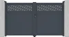 Vente-unique - BAZIO Eingangstor Metall Grau - B 4,6 cm x H 176 cm x L 300 cm Bild 3