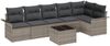 vidaXL Gartensofa-set mit Kissen 7 pcs Grau Poly-Rattan 3345389 Bild 2