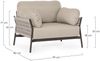 Gartensessel Dispar aus Aluminium, modern gepolstert, beige Raven, abnehmbare Kissen, Outdoor Bild 2