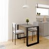 AKKE Esstisch, Esszimmertisch LOFT Schwarze Beinen Küchentisch Bürotisch 2mm-PVC Bild 5